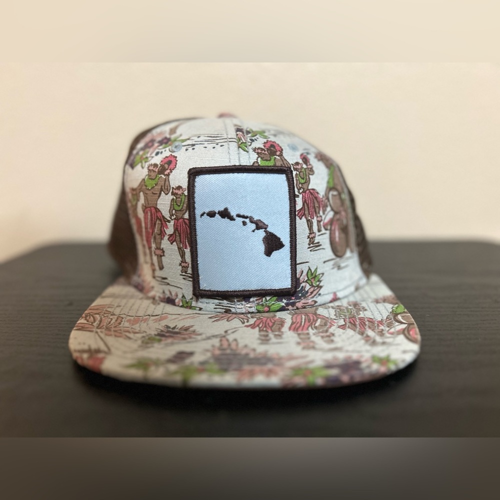 Dorfman Pacific Co. Hawaii Hat brown& light blue/green flat bill snap back - Picture 3 of 9